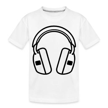 Gaming-Headset - Kinder Premium Bio T-Shirt - Weiß - Vorne