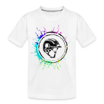 Reiterhut icon - Kinder Premium Bio T-Shirt - Weiß - Vorne