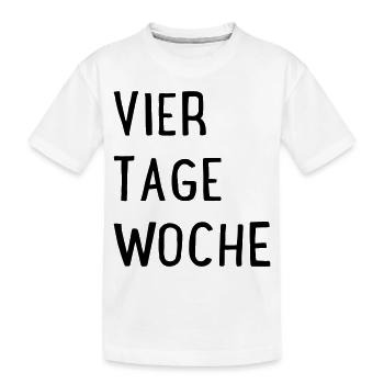 Vier Tage Woche - Kinder Premium Bio T-Shirt - Weiß - Vorne