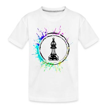 Schachfigur symbol - Kinder Premium Bio T-Shirt - Weiß - Vorne