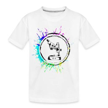 Icône de microscope Icône - T-shirt bio Premium Enfant - blanc - Devant