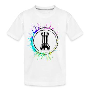 Chess piece tower - Kids' Premium Organic T-Shirt - white - Front