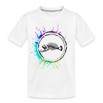 Piranha Bone Fish - Kids' Premium Organic T-Shirt - white - Front