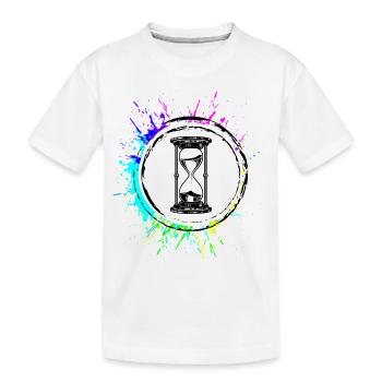Icône en forme de sablier - T-shirt bio Premium Enfant - blanc - Devant