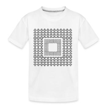 Décor carré - T-shirt bio Premium Enfant - blanc - Devant