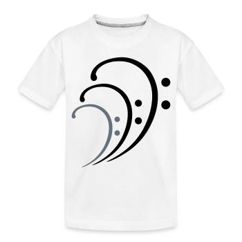 3 Clé de Musique de Fa Trois Notes de Musique Notes de Musique - T-shirt bio Premium Enfant - blanc - Devant