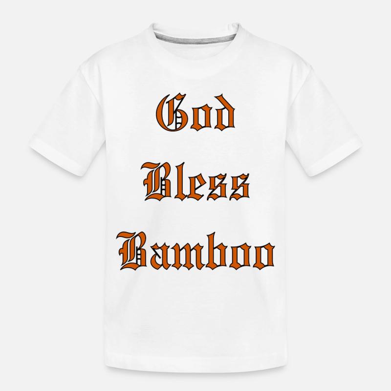 GodBlessBamboo - Kinder Premium Bio T-Shirt - Weiß
