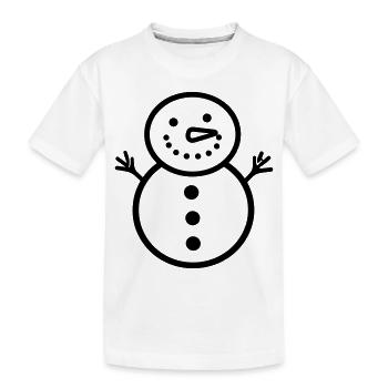 Bonhomme de neige - T-shirt bio Premium Enfant - blanc - Devant