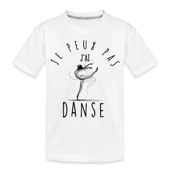 I can't, I danced. - Kids' Premium Organic T-Shirt - white - Front