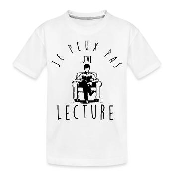 Ich kann nicht, ich muss lesen. - Kinder Premium Bio T-Shirt - Weiß - Vorne