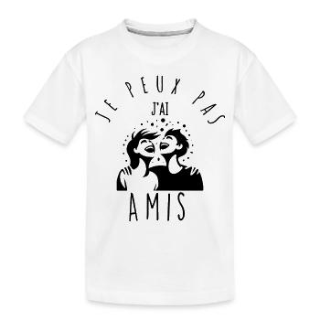 Ich kann nicht, ich habe Freunde. - Kinder Premium Bio T-Shirt - Weiß - Vorne