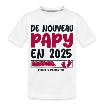 2025 wieder Opa - Kinder Premium Bio T-Shirt - Weiß - Vorne