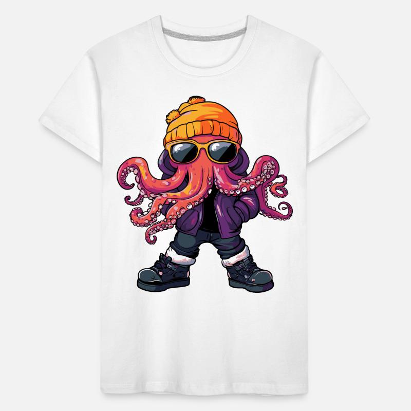 Oktopus Cool Comic Kinder Premium Bio T-Shirt