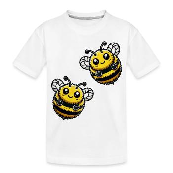 hummel biene 2 - Kinder Premium Bio T-Shirt - Weiß - Vorne