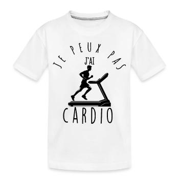 Je peux pas, j'ai cardio. - T-shirt bio Premium Enfant - blanc - Devant