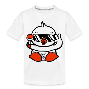 Bird Baby Child Rattle Diaper Sunglasses Peace - Kids' Premium Organic T-Shirt - white - Front