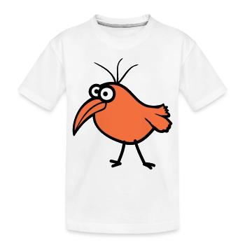Bird peeps cute funny goofy funny confused comic - Kids' Premium Organic T-Shirt - white - Front