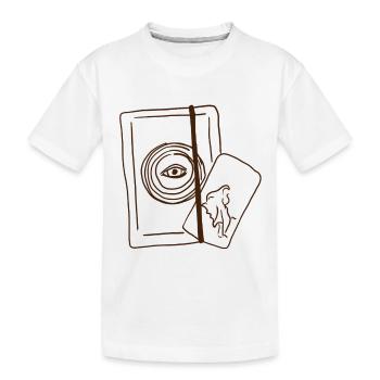 Journal et carte de tarot - T-shirt bio Premium Enfant - blanc - Devant
