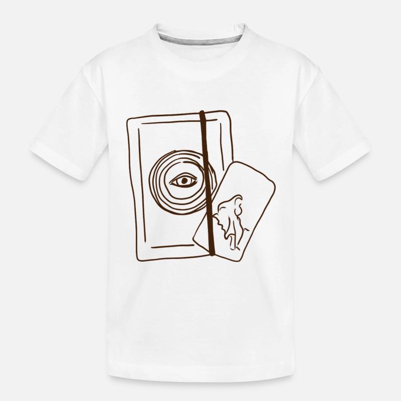 Journal et carte de tarot - T-shirt bio Premium Enfant - blanc