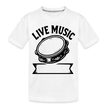 Live Music - Kids' Premium Organic T-Shirt - white - Front