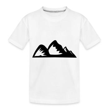 Berge Berg Gebirge 12 - Kinder Premium Bio T-Shirt - Weiß - Vorne