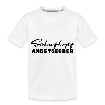 Schafkopf Fear Opponent - Kids' Premium Organic T-Shirt - white - Front