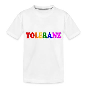 Toleranz - Kinder Premium Bio T-Shirt - Weiß - Vorne