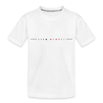 Crew Member - Kids' Premium Organic T-Shirt - white - Front