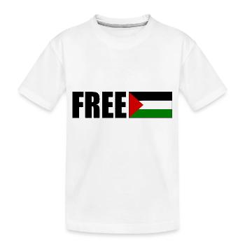 Free palestine - Kinder Premium Bio T-Shirt - Weiß - Vorne