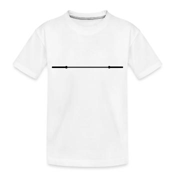 leere Langhantel - Kinder Premium Bio T-Shirt - Weiß - Vorne