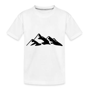 Berge Berg Gebirge Mountain 03 Zeichenfläche 4 - Kinder Premium Bio T-Shirt - Weiß - Vorne