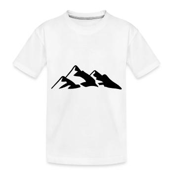 Berge Berg Gebirge 03 - Kinder Premium Bio T-Shirt - Weiß - Vorne