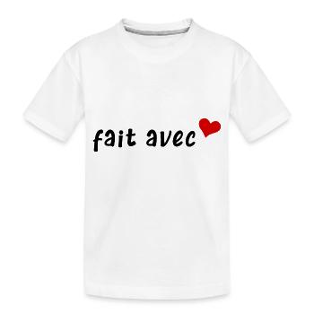 fait avec amour - T-shirt bio Premium Enfant - blanc - Devant