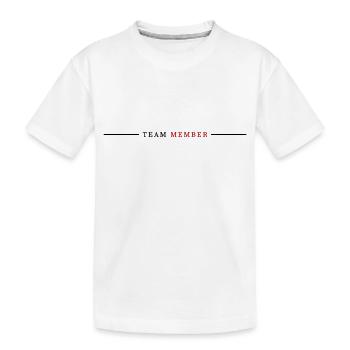 Team Member - Kids' Premium Organic T-Shirt - white - Front
