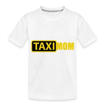 Farben änderbar | Taxi Mom - Kinder Premium Bio T-Shirt - Weiß - Vorne
