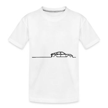Auto Silhouette - Kinder Premium Bio T-Shirt - Weiß - Vorne