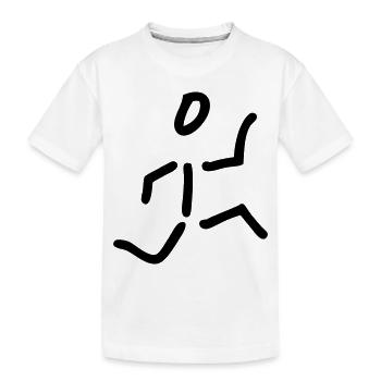 runner - Kids' Premium Organic T-Shirt - white - Front