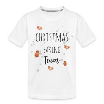 équipe de cuisson de Noël - T-shirt bio Premium Enfant - blanc - Devant