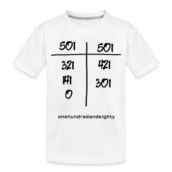Dart 180 Dartspiel 501 Finish love darts triple - Kinder Premium Bio T-Shirt - Weiß - Vorne