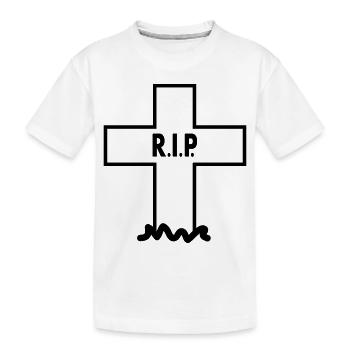 RIP Cross - Kinder Premium Bio T-Shirt - Weiß - Vorne