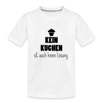 Torte Kuchen Gebäck Nachtisch Süßigkeiten Geschenk - Kinder Premium Bio T-Shirt - Weiß - Vorne