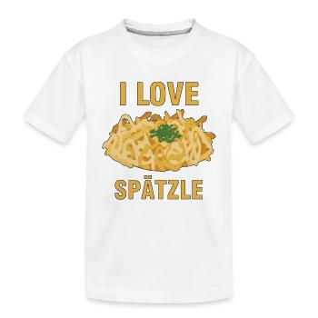 Spätzle T-Shirts | Schwaben Maultaschen Geschenke - Kinder Premium Bio T-Shirt - Weiß - Vorne