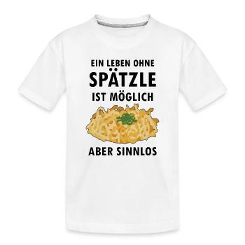 Schwaben Shirt | Spätzle Maultaschen Geschenkideen - Kinder Premium Bio T-Shirt - Weiß - Vorne