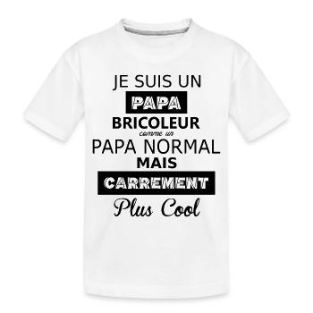 Papa bricoleur - T-shirt bio Premium Enfant - blanc - Devant