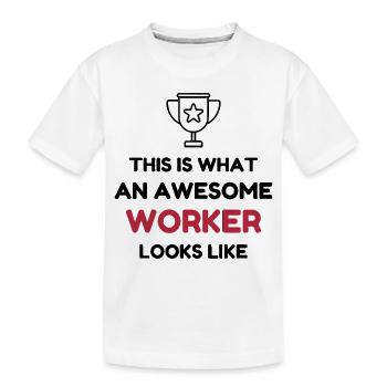 Arbeiter / Fabrik / Arbeit / Job - Kinder Premium Bio T-Shirt - Weiß - Vorne