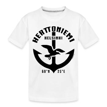 Herttoniemi Helsinki Anchor textiles et cadeaux - T-shirt bio Premium Enfant - blanc - Devant