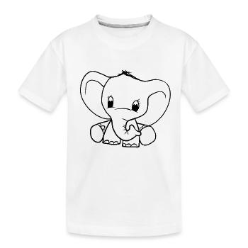 Baby Elefant Tierbaby Elefanten Babys Geschenk süß - Kinder Premium Bio T-Shirt - Weiß - Vorne