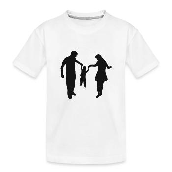 Familie Vater Mutter Sohn Tochter Kind Geschenk - Kinder Premium Bio T-Shirt - Weiß - Vorne