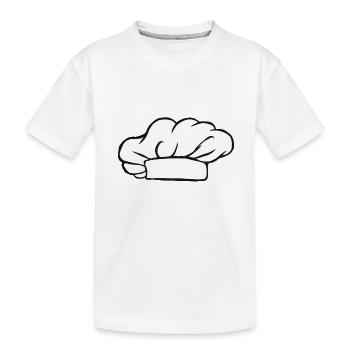 Chapeau de chef cuisinier amateur cuisinier chef - T-shirt bio Premium Enfant - blanc - Devant