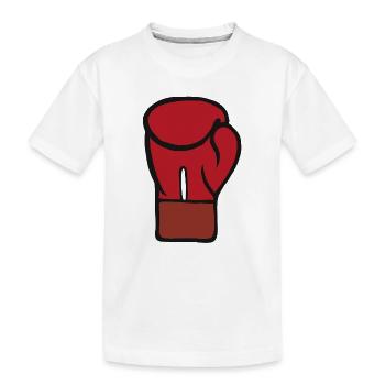Boxing glove boxer martial arts boxing gloves boxing - Kids' Premium Organic T-Shirt - white - Front